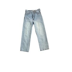 Levi’s Ribcage Straight Jeans Size 28 High Rise Button Fly Light Wash